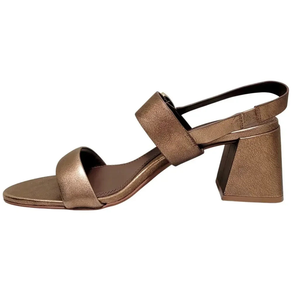 Naturalizer Women Vicky Block Heel Slingback Sandals Size US 11M Soft Bronze